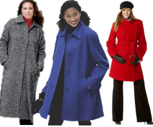 plus size womens winter swing coats