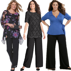 plus size cocktail tops and pants
